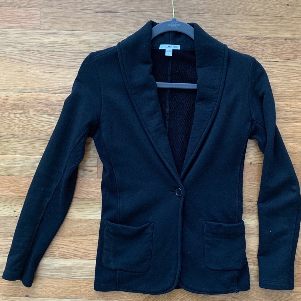 James Perse knit blazer black